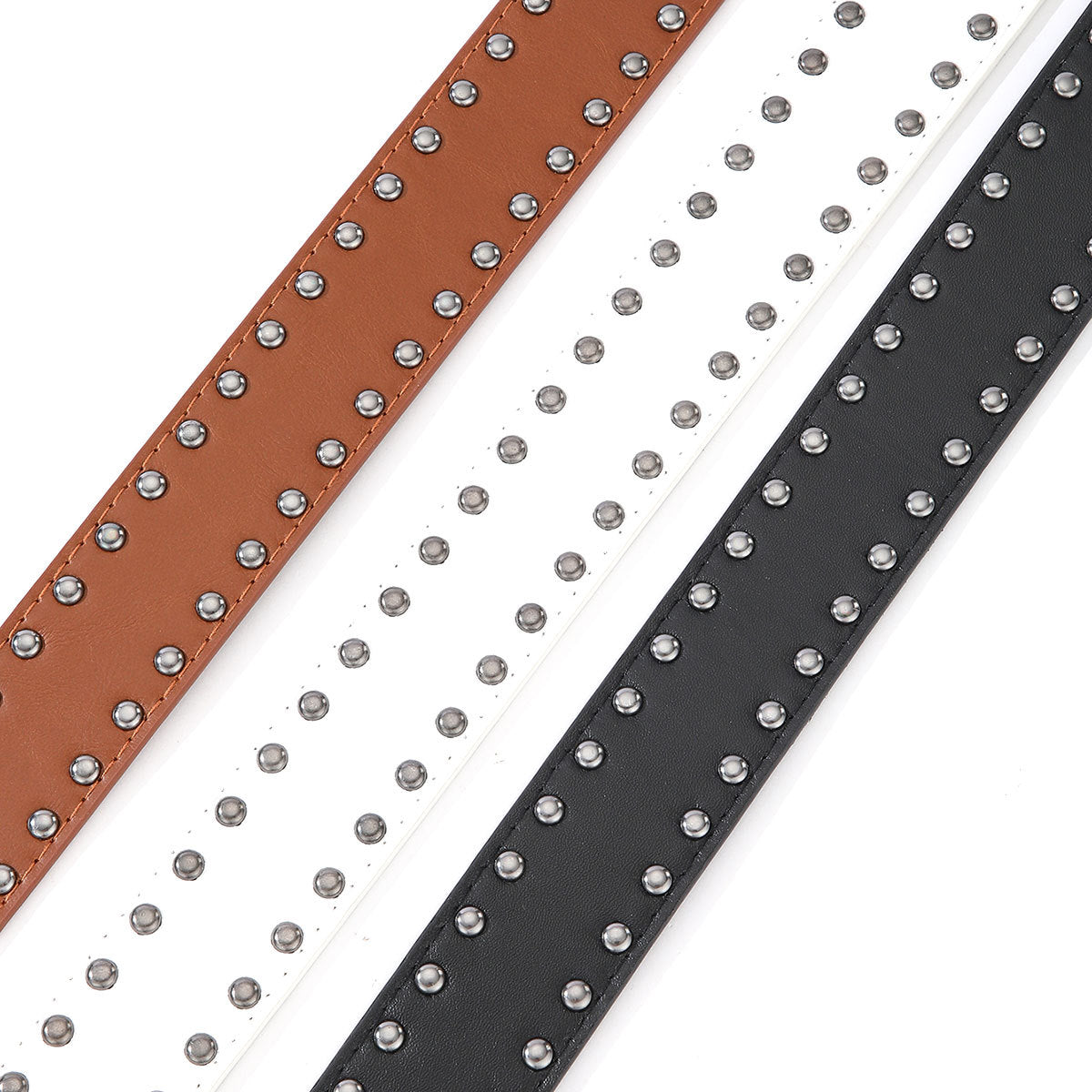 Y2K ゴシック クロスバックル スタッズベルト ディテール画像4