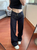 Y2K ローライズ ストレート セミフレアパンツ