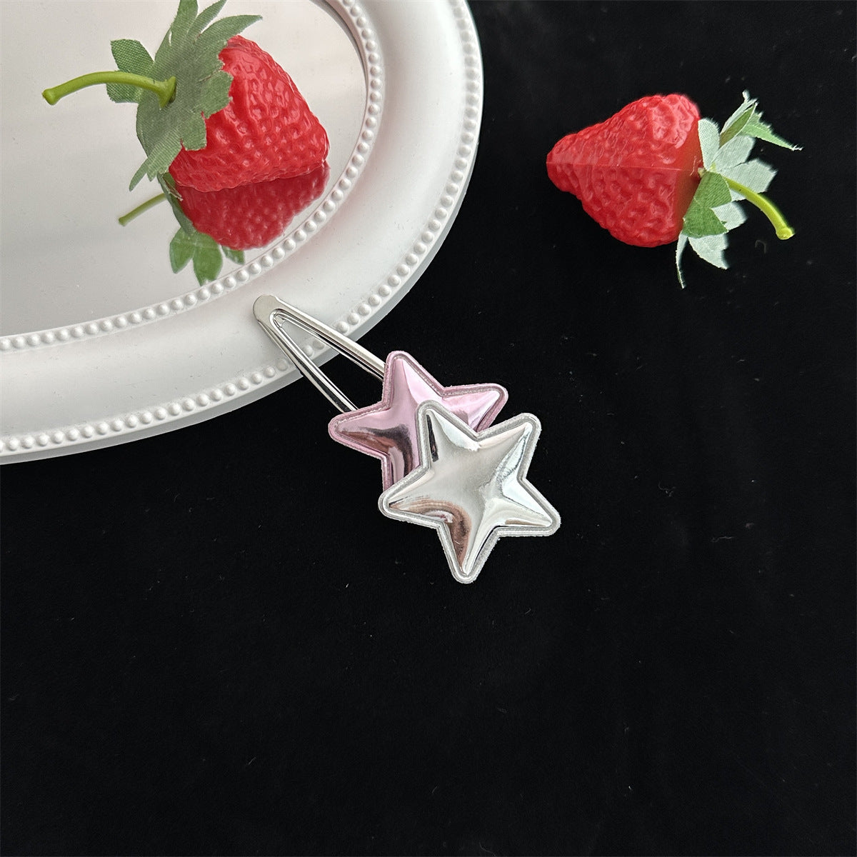 Y2K ぷっくり スター ヘアクリップ