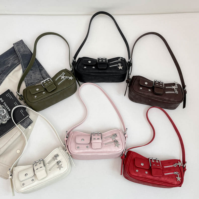 Y2K スター バックル ショルダーバッグ