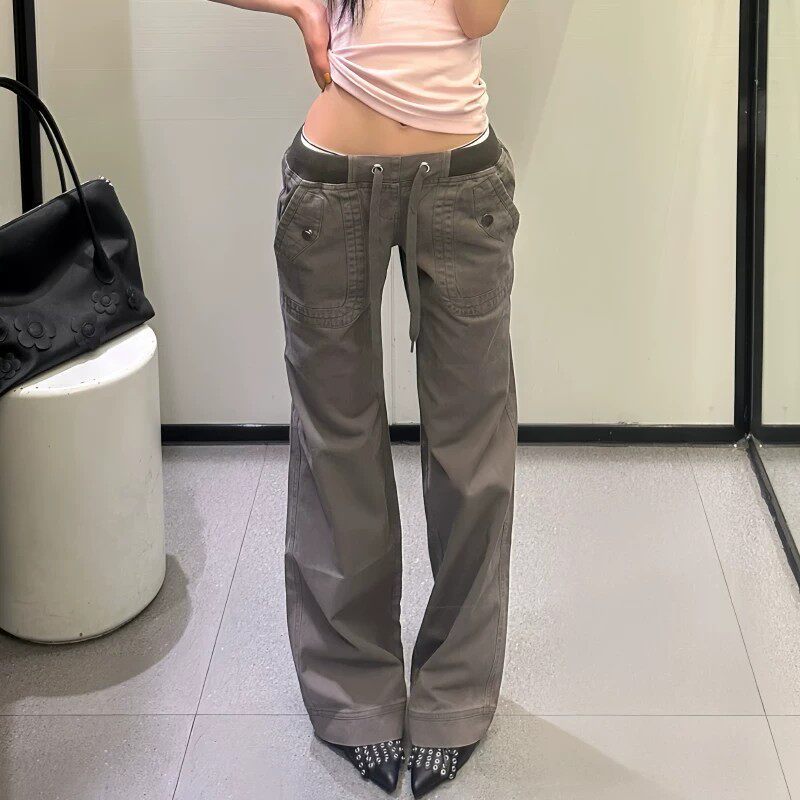 Y2K ローライズ ワイド ワークパンツ